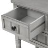 TREXM Narrow Console Table; Slim Sofa Table with Three Storage Drawers and Bottom Shelf for Living Room; Easy Assembly (Gray Wash)