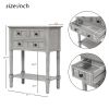 TREXM Narrow Console Table; Slim Sofa Table with Three Storage Drawers and Bottom Shelf for Living Room; Easy Assembly (Gray Wash)