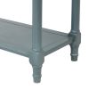 TREXM Narrow Console Table; Slim Sofa Table with Three Storage Drawers and Bottom Shelf for Living Room; Easy Assembly (Navy)