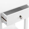FCH Two-layer Bedside Cabinet Coffee Table with Drawer White RT