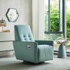 Modern Comfortable Velvet Rocking Chair for Living Room & Reading Room Beige Color