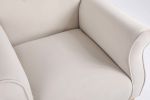 Baby Room High Back Rocking Chair Nursery Chair ; Comfortable Rocker Fabric Padded Seat ; Modern High Back Armchair