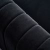 Modern velvet sofa black color