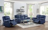 Zuriel Power Motion Sofa; Blue PU 54615