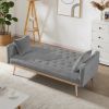 GREY VELVET SOFA BED