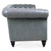 84" Rolled Arm Chesterfield 3 Seater Sofa.