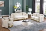 Round Ottoman Set with Storage; 2 in 1 combination; Round Coffee Table; Square Foot Rest Footstool for Living Room Bedroom Entryway Office