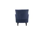 Armchair Modern Accent Sofa with Linen surface; Leisure Chair with solide wood feet for living room bedroom Studio; Blue