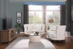 Round Ottoman Set with Storage; 2 in 1 combination; Round Coffee Table; Square Foot Rest Footstool for Living Room Bedroom Entryway Office
