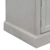 TREXM Storage Bench with 2 Drawers and 2 Cabinets; Shoe Bench with Removable Cushion for Living Room; Entryway (Gray Wash)
