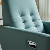 Modern Comfortable Velvet Rocking Chair for Living Room & Reading Room Beige Color