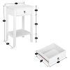 FCH Two-layer Bedside Cabinet Coffee Table with Drawer White RT