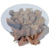 vidaXL Coffee Table Solid Teak Driftwood 23.6"