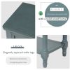 TREXM Narrow Console Table; Slim Sofa Table with Three Storage Drawers and Bottom Shelf for Living Room; Easy Assembly (Navy)