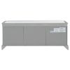 TREXM Storage Bench with 2 Drawers and 2 Cabinets; Shoe Bench with Removable Cushion for Living Room; Entryway (Gray Wash)