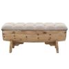 vidaXL Storage Bench 40.6" Solid Wood Fir
