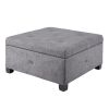 [Only support Drop Shipping Buyer] Aspen Button Tufted Storage Ottoman