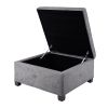 [Only support Drop Shipping Buyer] Aspen Button Tufted Storage Ottoman