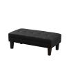 Faux Leather Sectional sofa bed ;  L-shape Sofa Chaise Lounge with Ottoman Bench